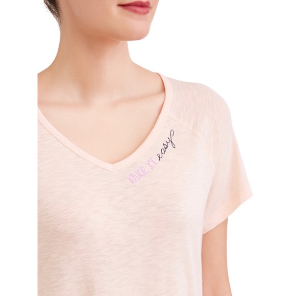 Take It Easy Casual Sleepwear T-Shirt NWT - Picture 3 of 3